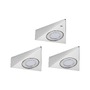 Přisazená - P 92125 LED podskříňkové svítidlo Trias čidlo přiblížení 3ks sada 3x2,7W 135x132mm 230/12V kov kartáčovaný - PAULMANN - foto 4