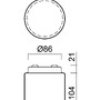 Kruhová - OS ALK67598 ALKOR 1 stropní/nástěnné skleněné svítidlo bílá IP44 4000 K 2W LED - OSMONT - foto 4