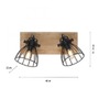 Bodová - LD 15118-18 TARO LED stropní svítidlo přírodní dřevo černá 2 ramenné otočné industriální design - LEUCHTEN DIREKT / JUST LIGHT - foto 4