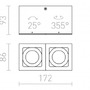 Downlight - RED R10120 Stropní svítidlo BERIT II hliník  230V GU10 2x50W - RED - DESIGN RENDL - foto 4