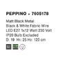Dekorativní - NV 7605178 Závěsné svítidlo PEPPINO matný černý kov černá a bílý kabel E27 1x12W - NOVA LUCE - foto 4