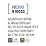 Nástěnná - NV 910022 Venkovní nástěnné svítidlo NERO hliník bílé skleněný difuzor GU10 2x7W 220-240V IP54 bez žárovky světlo nahoru a dolů - NOVA LUCE - foto 4
