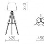 Stojací lampy - RED R14045 ALVIS/ILUSION stojanová chromovaná fólie/bambus 230V E27 11W - RED - DESIGN RENDL - foto 4