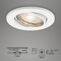 Kruhová - BRI 7220-036 3ks sada LED vestavné svítidlo, pr. 8,6 cm, 5 W, bílé - BRILONER - foto 4