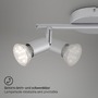 Bodová - BRI 2915024 Bodové svítidlo 25,5x7 cm 2xGU10 4,8W 520lm titan (starý kód: BRI 2915-024) - BRILONER - foto 4