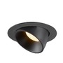 Kruhová - LA 1006053 NUMINOS® GIMBLE XL zápustné stropní svítidlo černé 3000 K 55° - BIG WHITE (SLV) - foto 4
