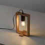 Stolní lampy dekorační - LD 15655-18 FRANKY LED stolní lampa, černá, dřevěný rám, šňůrový vypínač, kov - LEUCHTEN DIREKT / JUST LIGHT - foto 4
