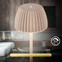 Stojací lampy - BRILO 1238011 nabíjecí stojanová lampa Riffle - 124 cm, 4,2W, 400lm, bezdrátová, LED, stmívatelná, dotykový vypínač, béžová - BRILO - foto 4