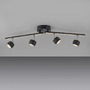 Bodová - LD 11402-18 LED stropní svítidlo černé JARIK 4-ramenné, řízení vypínačem, nastavitelné, 3000K - JUST LIGHT - foto 4