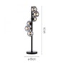 Stolní lampy dekorační - LD 14507-18 Kolekce Schöner Wohnen stolní lampa DUBAI, černá, kouřové sklo, šňůrový vypínač, 3000K - JUST LIGHT - foto 4