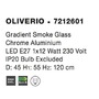 Koule - NV 7212601 Závěsné svítidlo OLIVERIO kouřové sklo s přechodem chromovaný hliník E27 1x12W IP20 bez žárovky - NOVA LUCE - foto 4