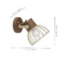 Bodová - LD 11486-60 ALAMI Nástěnné svítidlo, matná mosaz, E27 vyměnitelné, industriální styl - LEUCHTEN DIREKT / JUST LIGHT - foto 4