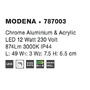 K zrcadlu - NV 787003 Nástěnné svítidlo nad zrcadlo MODENA chromovaný hliník a akryl LED 12W 3000K IP44 - NOVA LUCE - foto 4