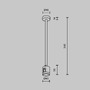 Lištové Magnetic Maytoni Flarity - M TRA158C-IPC1-B Upevnění ke stropu střední 300 mm s prodlužovací spojkou pro magnetickou lištu 24 V Flarity TRA158C-IPC1-B - MAYTONI - foto 4
