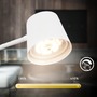 Stojací lampy - BRILO 1502016 Cielo LED stojanová bezdrátová lampa, stmívatelná, dotykový vypínač, bílá - BRILO - foto 4