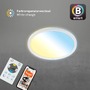 Kruhová - BRILO 7058-016 CCT svítidlo LED panel, pr. 29,3 cm, 18 W, 2400 lm, bílé - BRILO - foto 4