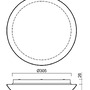 Nouzová - OS AUR70382 AURA 10 IP stropní/nástěnné skleněné svítidlo bílá IP65 3000 K 20W LED nouzové kombinované 3 h (původní kód OS 70382) - OSMONT - foto 4