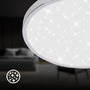 Kruhová - BRI 3933018 Tak stropní svítidlo pr.24 cm - 12W, 1300lm, LED, hvězdné nebe, IP44, chrom - BRILONER - foto 4
