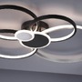 Kruhová - LD 14549-18 PAPILON LED stropní svítidlo kruhové s 6ti kruhy, černá, hliník, teplá bílá 3000K - LEUCHTEN DIREKT / JUST LIGHT - foto 4