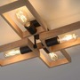 Hranatá - LD 15656-18 FRANKY LED stropní svítidlo, černá, dřevěný rám, kov, 4 ramenné - LEUCHTEN DIREKT / JUST LIGHT - foto 4