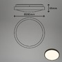 Kruhová - BRILO 3829015 Chet LED stropní svítidlo IP54, 3m dosah čidla, pohybové čidlo, černá - BRILO - foto 4
