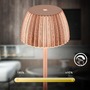 Stojací lampy - BRILO 1238013 nabíjecí stojanová lampa Riffle - 124 cm, 4,2W, 400lm, bezdrátová, LED, stmívatelná, dotykový vypínač, měď - BRILO - foto 4