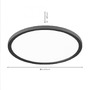 Kruhová - LD 15571-18 FLAT LED stropní svítidlo kruhové v černé s nastavitelnou teplotou barvy 2700-5000K a funkcí stmívání - LEUCHTEN DIREKT / JUST LIGHT - foto 4