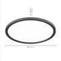 Kruhová - LD 15571-18 FLAT LED stropní svítidlo kruhové v černé s nastavitelnou teplotou barvy 2700-5000K a funkcí stmívání - LEUCHTEN DIREKT / JUST LIGHT - foto 4