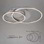 Kruhová - BRILO 3228018 LED stropní svítidlo, 51,5 cm, 4100 LM, 36 W, hliník-chrom (starý kód: BRILO 3228-018) - BRILO - foto 4