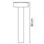 Sloupková - ILUX 153179 Venkovní sloupkové svítidlo Ideal Lux Tesla PT4 Big bianco 153179 bílé 80cm IP44 - IDEALLUX - foto 4