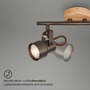 Bodová - BRILO 2872-025 Bodové svítidlo pr. 9 cm 2xGU10 10W 920lm antická šedá - BRILO - foto 4