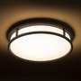 Koupelnová - RED R13679 GRANDE LED 35 stropní opálové sklo/černá 230V LED 24W IP44 3000K - RED - DESIGN RENDL - foto 4