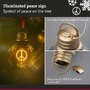Svítilny - P 241225 Vánoční koule se symbolem míru (na baterie) Christmas Globe Peace hnědá / zlatá 100mm 2200K - PAULMANN - foto 4