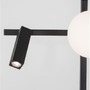 Stojací lampy - NV 9919532 Stojací lampa JOLINE černý kov a hliníkbílé opálové sklo vypínač na těle LED 6W Samsung 1x3W 230V 3200K čtecí lampička IP20 - NOVA LUCE - foto 4