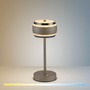 Stolní lampy dekorační - PN 4503-97 LED nabíjecí stolní lampa PURE Falling Rings, bronzová, dotykový stmívač, 2200-5000K - PAUL NEUHAUS - foto 4