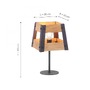 Stolní lampy dekorační - LD 15722-79 CRATE Stolní lampa v rustikálním designu ze dřeva v černé barvě, lakované železo s paticí E27 - LEUCHTEN DIREKT / JUST LIGHT - foto 4