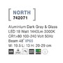 Reflektory - NV 742071 Venkovní reflektor NORTH hliník tmavě šedá a sklo LED 18W 3000K 100-240V 48st. IP65 - NOVA LUCE - foto 4