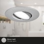 Kruhová - BRI 7597034 3ks sada LED vestavné svítidlo, 9 cm, 3x 4,9W, 480lm, matný chrom - BRILONER - foto 4