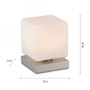 Stolní lampy dekorační - PN 4036-55 DADOA LED stolní lampa stříbrná, tvar kostky, dotykový stmívač, nadčasový design 3000K - PAUL NEUHAUS - foto 4