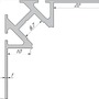 Al profily k zapuštění - IMPR 975341 Profil EV-01-08 mezi dlaždice vnitřní roh pro 8-9,3mm LED pásek elox.hliník 2,5m - LIGHT IMPRESSIONS - foto 4