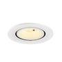 Kruhová - LA 1009407 NUMINOS® GIMBLE S Stropní vestavné svítidlo, 3000 K, 20°, IP20, kulaté, bílé - BIG WHITE (SLV) - foto 4