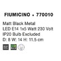 Bodová - NV 770010 Bodové svítidlo FIUMICINO matný černý kov E14 1x5W 230V IP20 bez žárovky - NOVA LUCE - foto 4
