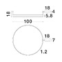 Kruhová - NV 9063608 Stropní svítidlo MOTIF LED stropní svítidlo bílý hliník 3000K 55W IP20 220-240V stmívatelné - NOVA LUCE - foto 4