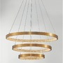 Kruhová - NV 9862853 Závěsné svítidlo PRESTON antický zlatý mosazný hliník a akryl LED 112W 230V 3000K IP20 stmívatelné - NOVA LUCE - foto 4