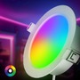 Koupelnová - BRI 3945034 Fungo vestavné bodové svítidlo 100mm 3ks sada - 7W, 700lm, LED, stmívatelné, IP65, matný chrom - BRILONER - foto 4
