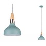 Kónická - P 79652 Závěsné svítidlo Neordic Juna 16cm zelená / měď / dřevo - PAULMANN - foto 4