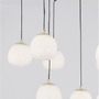 Vícečetná - NV 9009260 Závěsné svítidlo THE EGG zlatá a matný černý kov lesklé opálové sklo G9 8x5W 230V IP20 bez žárovky - NOVA LUCE - foto 4