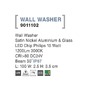 Reflektory - NV 9011102 WALL WASHER nikl satén hliník a sklo LED Chip Philips 15W 3000K DC24V 30st. IP67 - NOVA LUCE - foto 4