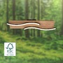Hranatá - BRI 3815014 Vinka LED stropní svítidlo, tvar vlny, dekor dřeva, teple bílé světlo, černá/dřevo, 55cm - BRILONER - foto 4