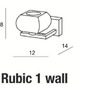 Dekorativní - AZZ AZ0488 Nástěnné svítidlo Rubic 1 wall - AZZARDO - foto 4